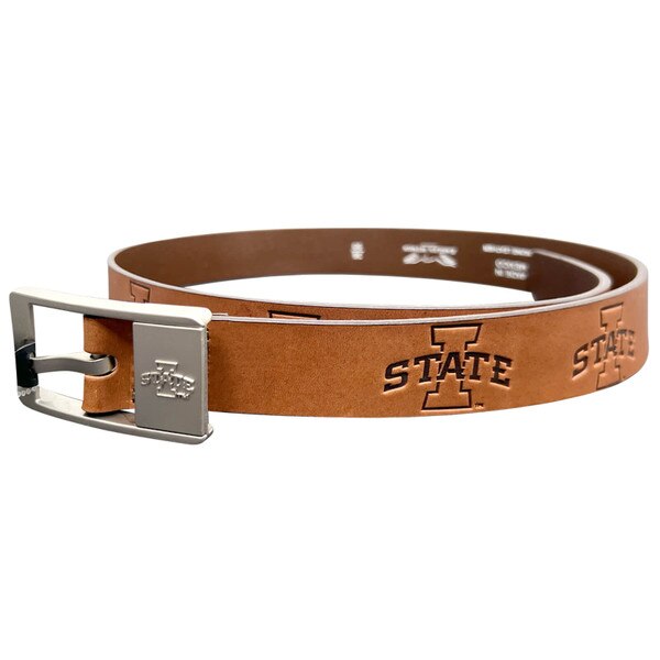 Eagle Wings I-State Brown Leather Belt